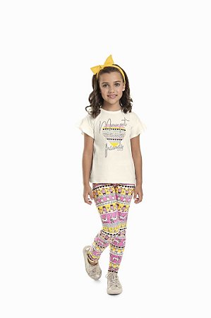 Conjunto Infantil com Calça Estampada da Quimby