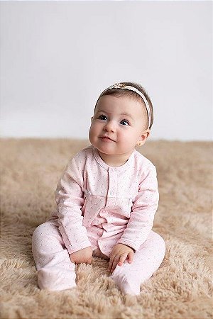 Macacão de Bebê Longo Cores Diferentes Estampado da Piu Piu
