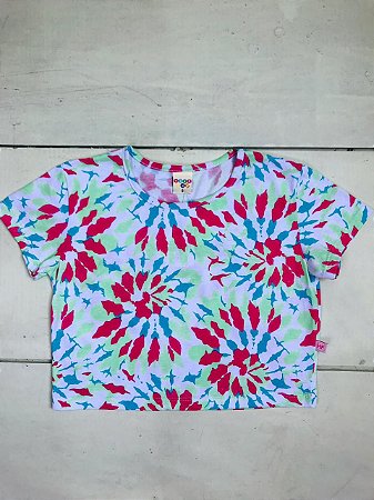 Blusa Infantil Cropped Cores Diferentes Tie Dye da Have Fun