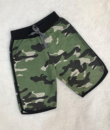 Bermuda Infantil Juvenil Camuflada Moletom da Biogas