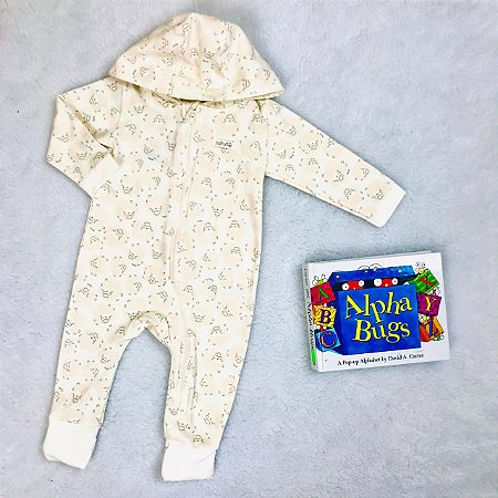 Macacão de Bebê Malha Zíper estampado Nini Bambini