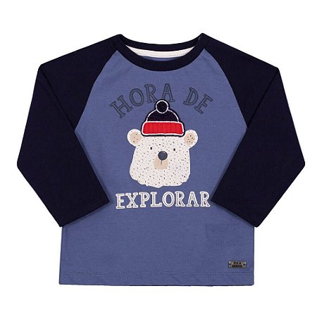 Camiseta Infantil Manga Longa Nini e Bambini