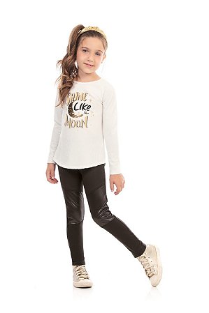 Blusa Infantil Manga Longa Dia a Dia da Dila