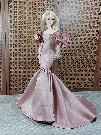 Vestido floral rosê