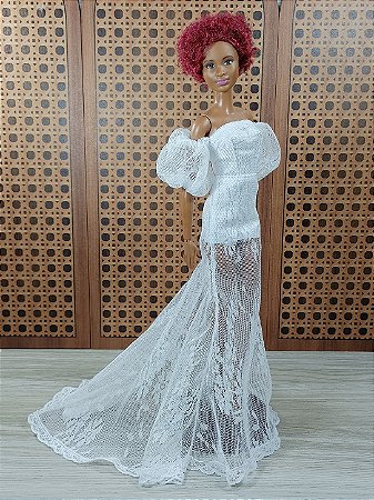 Vestido tule branco