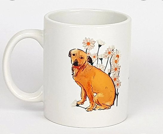 Caneca de cerâmica Vira-lata Colorido - 325ml