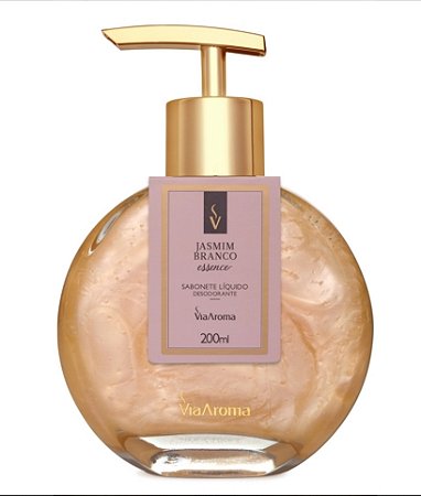 Sabonete Líquido Desodorante Jasmim Branco - Via Aroma - 200ml