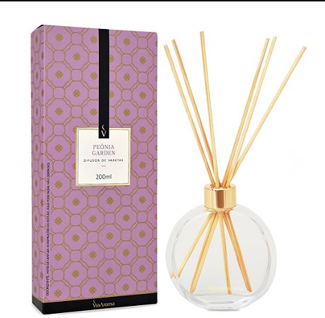 Difusor de Varetas Peônia Garden Via Aroma - 200ml