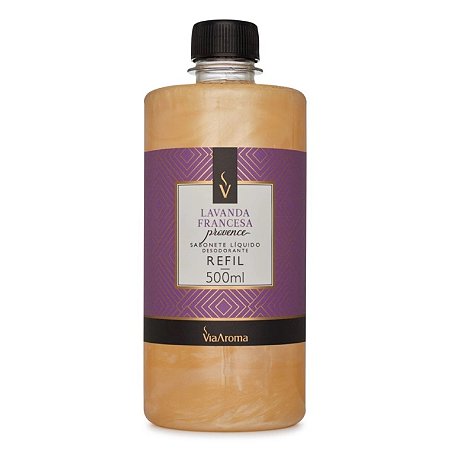 Refil Sabonete Líquido Desodorante Lavanda Francesa Provence - Via Aroma - 500ml