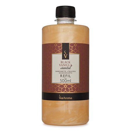 Refil Sabonete Líquido Desodorante Black Vanilla Via Aroma - 500ml