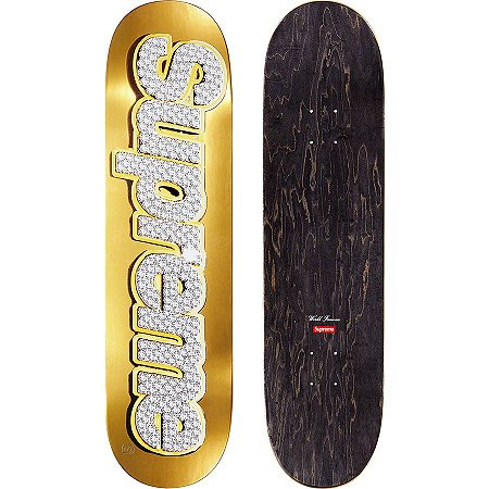 SUPREME - Shape " Bling Box Logo " Skateboard