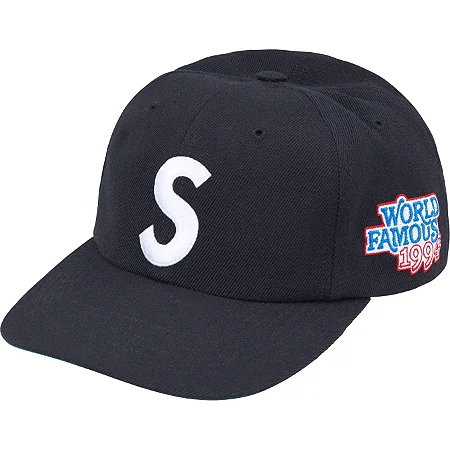 SUPREME - Boné " WORLD FAMOUS S LOGO 6-PANEL Navy "
