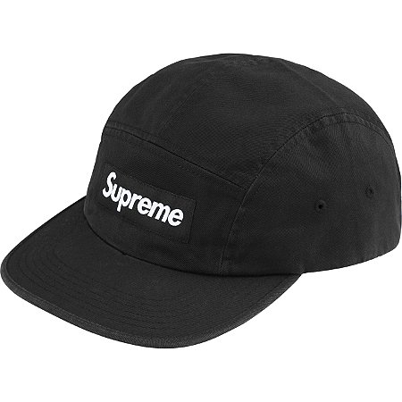 SUPREME - Boné WASHED CHINO TWILL CAM  CAP " Black "