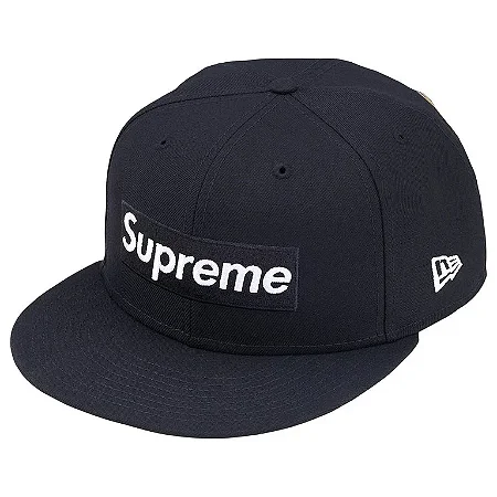 SUPREME x NEW ERA - BOX LOGO Rings 7 3/8 Navy