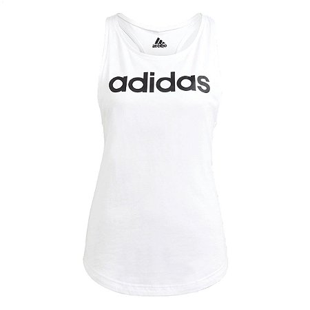 Regata Adidas Logo Linear Branco Feminino