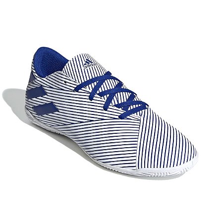 Chuteira Futsal Adidas Nemeziz 19.4 Branco/Azul