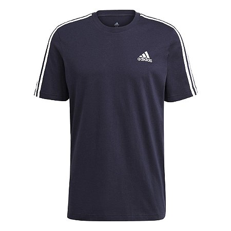 Camiseta Adidas Essentials 3s Azul Marinho Masculino