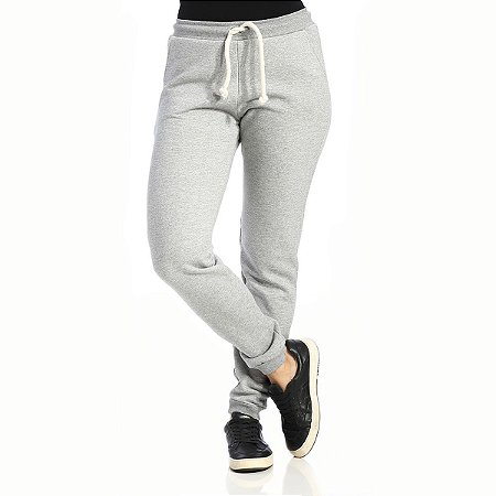 Calça Moletom VLCS Dolce Basic 13 Cinza Claro Feminino