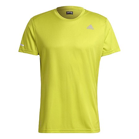 Camiseta Adidas Run It Amarelo Masculino