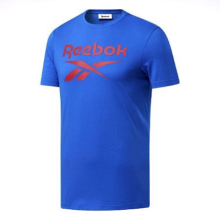 Camiseta Reebok Big Logo Ri Azul/Vermelho Masculino
