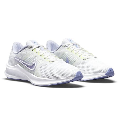 Tenis Nike Downshifter 11 Branco/Roxo Feminino