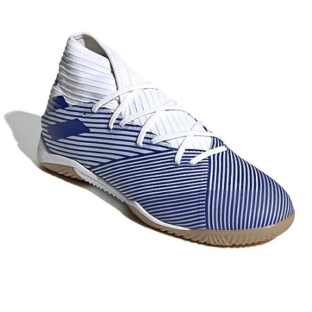 Chuteira Futsal Adidas Nemeziz 19.3 Branco/Azul Masculino