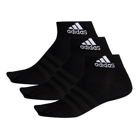 Kit 3 Meias Adidas Cano Baixo Light 3pp Preto