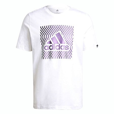 Camiseta Adidas Grafica Colorshift Branco/Roxo Masculino