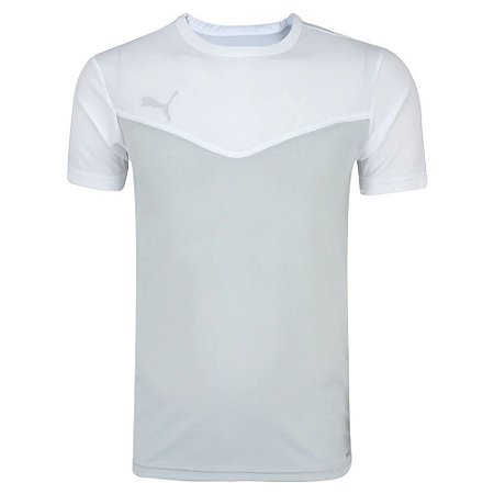 Camiseta Puma Individual Rise Branco/Verde Claro Masculino