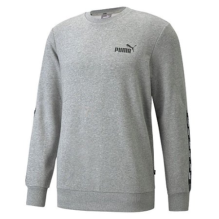 Moletom Puma Sem Capuz Power Cinza Claro Masculino