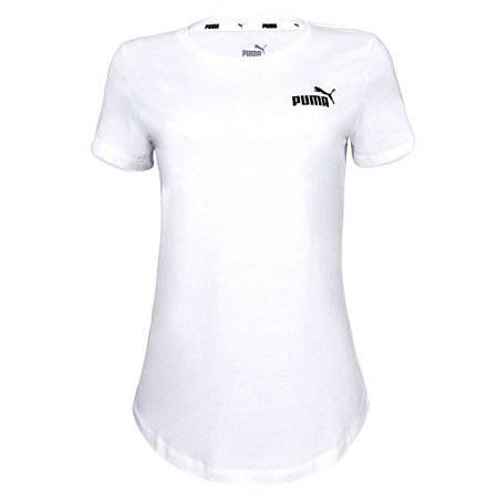 Camiseta Puma Ess Small Logo Branco Feminino