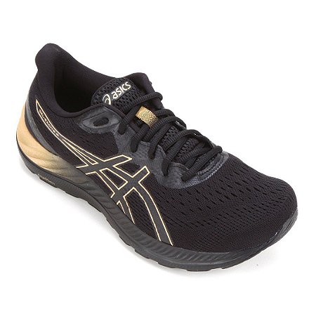 Tenis Asics Gel Excite 8 Preto e Dourado Masculino