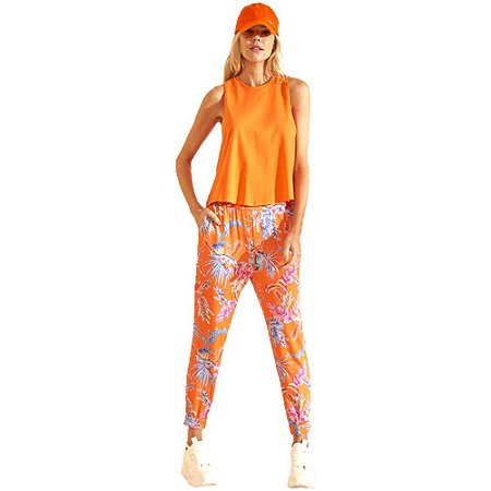 Regata Colcci Listra Feminino Laranja Calazan