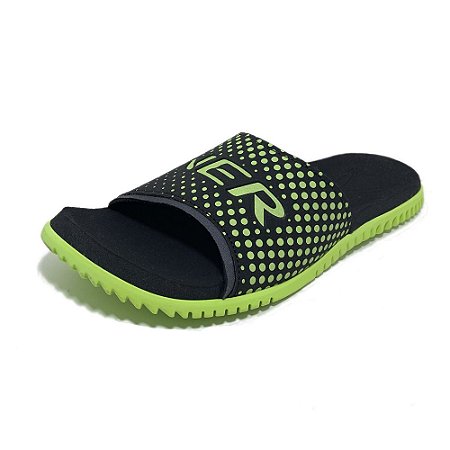 Sandália Kenner Slide Logomania Line Verde Masculino