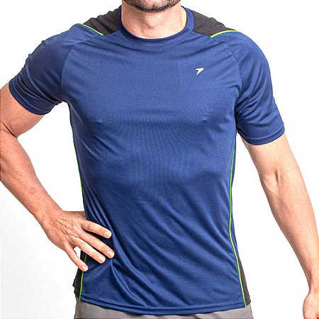 Camiseta Poker Esportiva Pace Azul Marinho Masculino