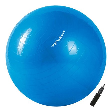 Bola de Pilates Poker Suiça Gym Ball Azul