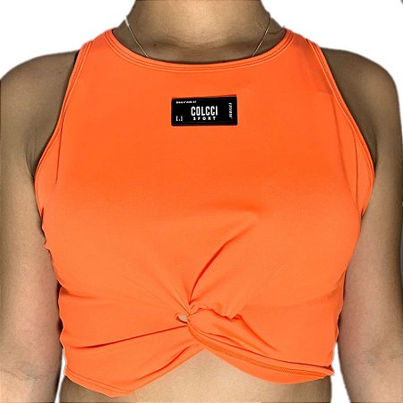 Top Colcci Basic Feminino Laranja Pumpkin