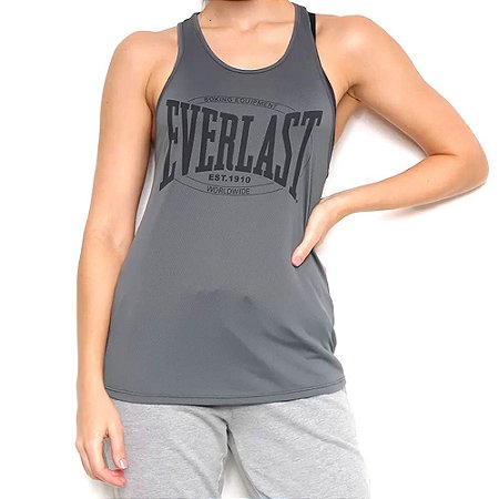 Regata Everlast 10D Sport Training Feminino Cinza