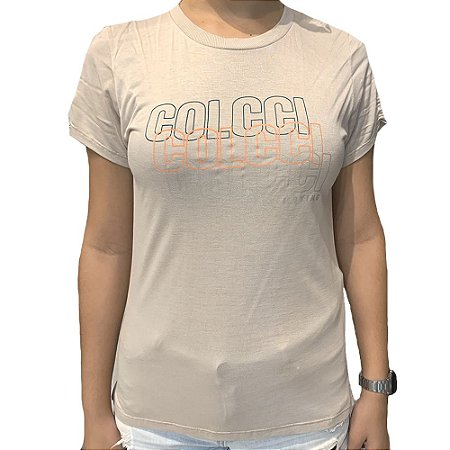 Camiseta Colcci New Comfort Feminino Bege