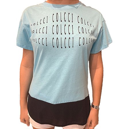 Camiseta Colcci New Comfort Fit Feminino Azul