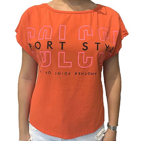 Camiseta Colcci Sport Comfort Feminino Laranja