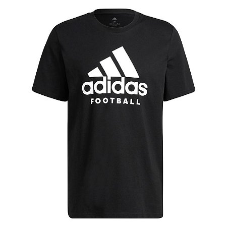 Camiseta Adidas Grafica Football Logo Preto Masculino