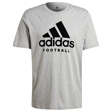 Camiseta Adidas Grafica Football Logo Cinza Masculino