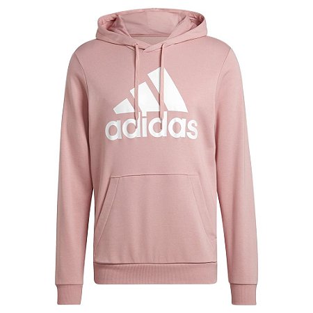 Moletom Adidas Essentials Logo Training Masculino Rosa Claro