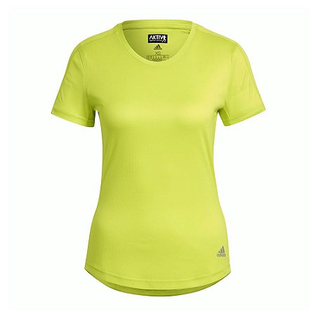 Camiseta Adidas Run It Training Feminino Amarelo