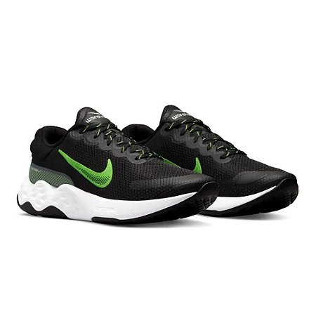 Tenis Nike Renew Ride 3 Preto e Verde Masculino