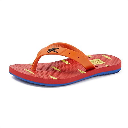 Sandália Kenner Summer Croco Vermelho e Azul Infantil