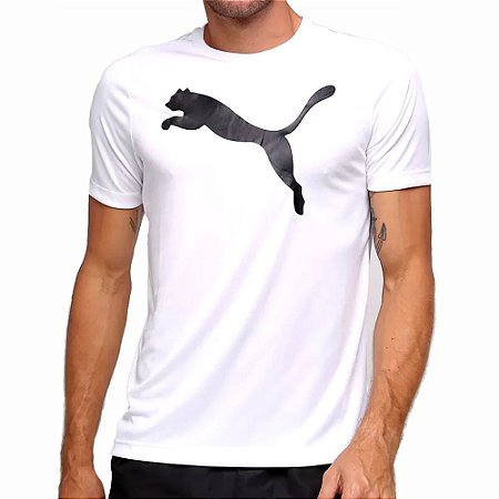 Camiseta Puma Active Big Logo Branco Masculino