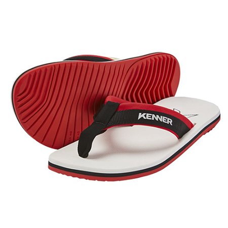 Sandália Kenner Kinno Branco e Vermelho Masculino