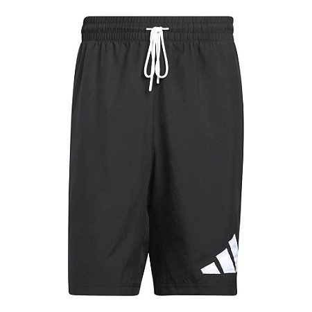 Shorts Adidas Basketball Value Preto e Branco Masculino